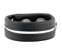 Cockring en cuir 3 Pressions Noir et Blanc The Red