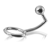 Cockring en métal avec plug anal en métal anneau 30mm