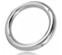 Cockring Metalhard Round C-Ring en acier onix 8 mm x 35 mm - Profondeur: 15 mm, Rayon: HOMME, Couleur: Argent, Largeur: 90 mm, Longueur: 135 mm