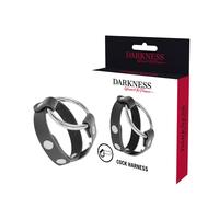 Cockring pénis et testicules bdsm. - Profondeur: 25 mm, Rayon: HOMME, Couleur: Noir, Largeur: 100 mm, Longueur: 135 mm