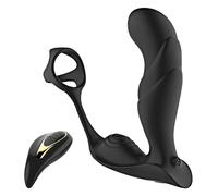 Cockring & Plug Anale Prostate Plúg Anàlé Vîbrant Homme Próstaté Mãssěūr Śểẍ ţöyṧpőur pőur Homme Būṫṫ Anàlé Plúg Silicone Vîbrômãŝŝêúr Point P Stímūlàtéur avec Modes de vibration KUI8