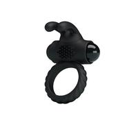 Cockring Vibrant Silicone Clitoris Stimulant Étanche Extensible 70mm