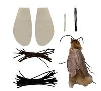 Cockroach Costume, Pet Dress Up Set, 5,91 x 9,84 Inches Size Lightweight Wings & Antenna Outfit, Cosplay Use for Holiday, Festival, Party, Decoration and Outdoor Activities