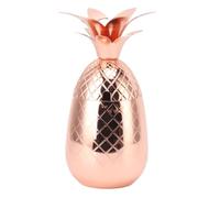 Cocktail d'ananas Shaker 500 ml | Outils de barre en acier inoxydable avec passoire | Mixer à cocktails pour bar/fête/cadeaux | Fuite et non - corrodage (Rose Gold)