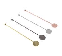 Cocktail Drink Swizzle Stick, 4pcs en acier inoxydable 18 x 2,5 cm superpose de cocktails Stick Boîtier Signarstick pour restaurants Milk Tea Shop