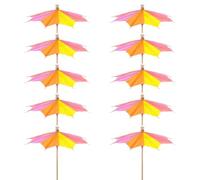 Cocktail Drink Umbrella Picks | Paper Multipurpose Umbrella Picks | 10PCS Portable Hawaiian Party Decorations, Parasols Toothpicks For Family Gathering
