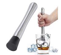 Cocktail Muddler, Stainless Steel Ice Crusher Tool | Conception ergonomique, Parfait pour mélanger des boissons, Léger et facile à transporter, Adapté à une utilisation au bar