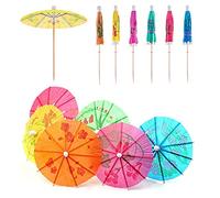Cocktail Parapluies,100 Pièces Ombrelles à Cocktails Parapluies en Papier Tropical Hawaiian Decorations pour Fiesta,Tropical ou Beach Parties