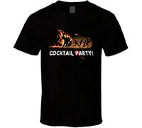 Cocktail Party Left 4 Dead Humor T-Shirt Mens Unisex Black Tees XXL