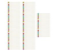 Cocktail Picks - 100 Piece Skewers, Decorative Disco Ball Stirrers, Party Drink Accessories | Cocktail Picks For Charcuterie, BBQ, Sandwich, Christmas, Holiday, Party, Indoor, Outdoor, Food, Cake
