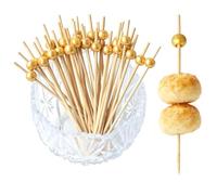 Cocktail Picks, 100 Pieces Long Natural Decorative Utility, Sturdy Bar