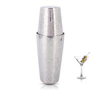 Cocktail Shaker, 2pcs Grands petits petits 304 en acier inoxydable Boston Shaker Bartender Bar Tool Silver avec apparence gravée pour Homemade Bar Cafe