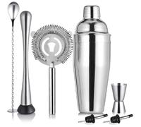 Cocktail Shaker Bar Kit 24oz Stainless Steel Drink Mixer for Bartender Complete Cocktail Shaker Kit with Strainer SHAKER