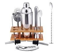 Cocktail Shaker Bartender Kit 14 Pc Bartender Kit with Stand Professional Stainless Steel Bar Tool Set Bartending Kit for The Home Or Bar
