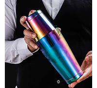 Cocktail Shaker, élégant coloré en acier inoxydable Boston Cocktail Shaker Mixing Shaking Tool Accessoires pour Bar