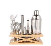 Cocktail Shaker Kit 12pcs Cocktail Shaker Making Set Barman Kit pour Mixer Vin Barres en Acier Inoxydable Outil Shakers À Cocktails(350ml)