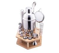 Cocktail Shaker Kit 13 Pièces Shaker À Cocktail Faisant Ensemble Kit De Barman Barres en Acier Inoxydable Outil Accessoires De Fête À La Maison Shakers À Cocktails(350ml)