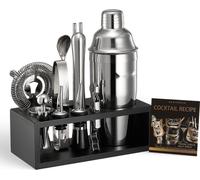 Cocktail Shaker Set 13 Pièces - Outils de Bar en Acier Inoxydable - Kit Barman Mixeur - Kit Bar Professionnel - Kit Mixeur à Cocktail