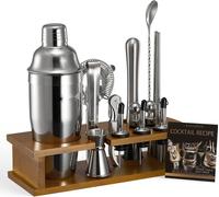 Cocktail Shaker Set 18-pièces - Barkeeper Set en acier inoxydable - Boissons Mixer pour le bar