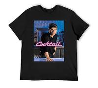 Cocktail Tom Cruise Bluray DVD Poster Unisex 100% Cotton Short-Sleeve T-Shirts Black L