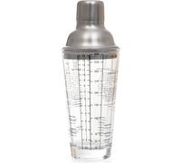 Cocktailmixer Shaker Bouteille à boire ALCOLE Agitateur avec couvercle argenté 400 ml HOMLA