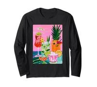 Cocktails colorés d'été Art esthétique Minimaliste Moderne Manche Longue