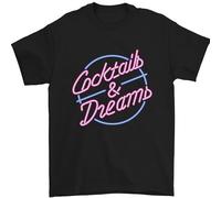 Cocktails & Dreams Cocktail Movie T-shirt pour homme 100 % coton, Noir , M