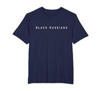 Cocktails Russes Noirs/Police Moderne des Russes Noirs T-Shirt, Homme Grandes Tailles, Bleu Marine, 5X Tall