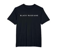 Cocktails Russes Noirs/Police Moderne des Russes Noirs T-Shirt, Homme Grandes Tailles, Noir, 2X Tall