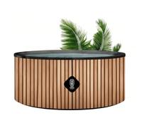 Coco Bain Piscine Copacabana - Piscine Hors Sol 180cm de diamètre - 1200Litres - Imitation Bois Véritable