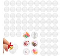 Coco Berming 100 Pièces Boules en Plastique à Remplir (Transparent) | Mini Boules Transparentes 28mm, Capsules Rondes Vides pour Gumball Machines, Fête, DIY, Noël