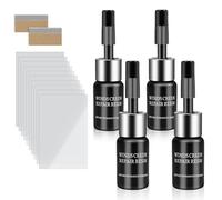 Coco Berming 4 Pièces Liquide de Réparation pour Verre, Windshield Crack Repair Kit Convient pour La Réparation des Vitres Automobiles (4)