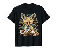 Coco Fennec Renard Mignon Imprimé Animal Amoureux de Noix de Coco T-Shirt