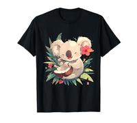 Coco Koala Bear Coloré Floral Artwork Coconut Lover T-Shirt