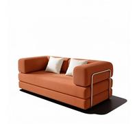Coco Living Canapés-Lits Convertibles clic-clac compressé KAIA 2 Places Blanc Beige (Orange Blanc)