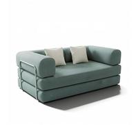 Coco Living Canapés-Lits Convertibles clic-clac compressé KAIA 2 Places Blanc Beige (Sauge Blanc)