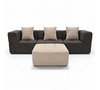 Coco Living Eden Complet | Canapé d’Angle Convertible 3 Places avec Méridienne | Largeur 270 cm | Design Moderne | Confort Premium (Chocolat Beige)