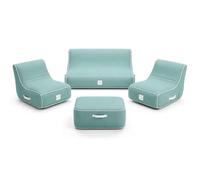 Coco Lounge Pack Salon de Jardin Gonflable Design Complet - Pouf - Sofa - 2 Sièges - Mobilier pour Amenagement Balcon Terrasse - Extérieur