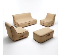 Coco Lounge Pack Salon de Jardin Gonflable Design Complet - Pouf - Transat - 2 Sièges - Mobilier pour Amenagement Balcon Terrasse - Extérieur