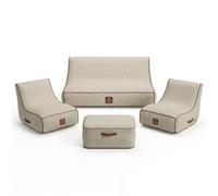 Coco Lounge Pack Salon de Jardin Gonflable Design Complet - Pouf - Transat - 2 Sièges - Mobilier pour Amenagement Balcon Terrasse - Extérieur (Aloha)