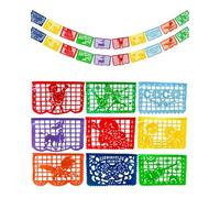 Coco Mexican Party Banners (30-ft; Plastic) | Mexican Papel Picado with Disney Coco Characters and Scenes | Fiesta Party Decorations for Cinco de Mayo, Birthdays, Holidays (2x15ft)