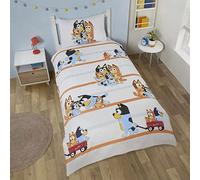 Coco Moon Bluey And Family Parure de lit douce et réversible pour enfants avec housse de couette et taie d'oreiller