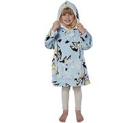 Coco Moon Bluey Couverture polaire surdimensionnée pour enfants | Couverture douce à porter pour enfants, garçons et filles, taille S, convient aux enfants de 2 à 5 ans, bleu, taille unique