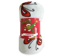 Coco Moon The Grinch Couverture Polaire Motif Flocons de Neige | Couverture de Noël Idéale pour le Lit