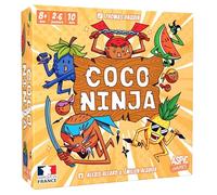 Aspic Games Coco Ninja, Jeu de Société d'Ambiance pour 2-6 Joueurs, 8+ Ans, 10 Minutes de Jeu, Rapidité, Réflexes, Observation Fabriqué en France