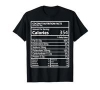 Coco Nutrition Facts Funny Tropical Macro Design T-Shirt