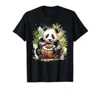 Coco Panda Bear Aquarelle Nature Coconut Lover T-Shirt