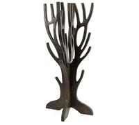 Coco Papaya Arbre à Bijoux pour colliers, bracelets, montres - bois massif teinté marron chocolat