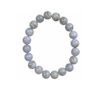 Coco Papaya Bracelet en Calcédoine Bleue | Poules 10mm