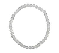 Coco Papaya Bracelet en Cristal de roche grade A | Boules 4mm